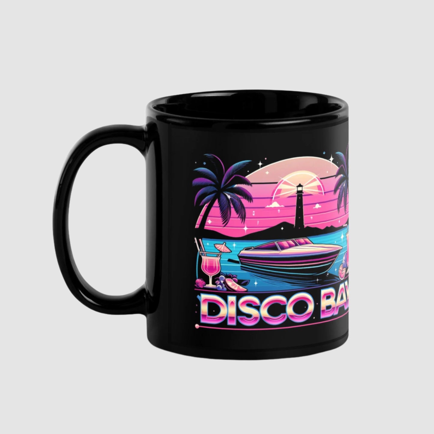 Discover Bay Vice - Black Glossy Mug