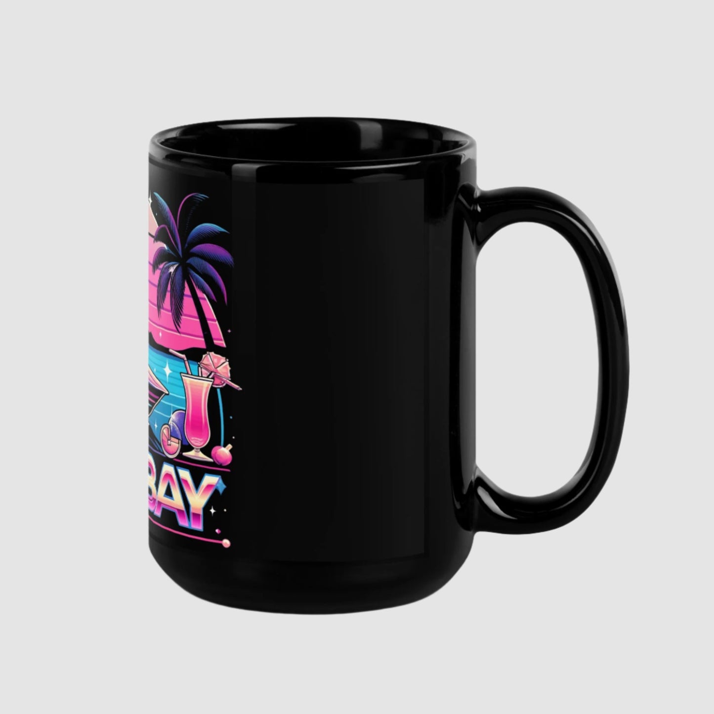 Discover Bay Vice - Black Glossy Mug